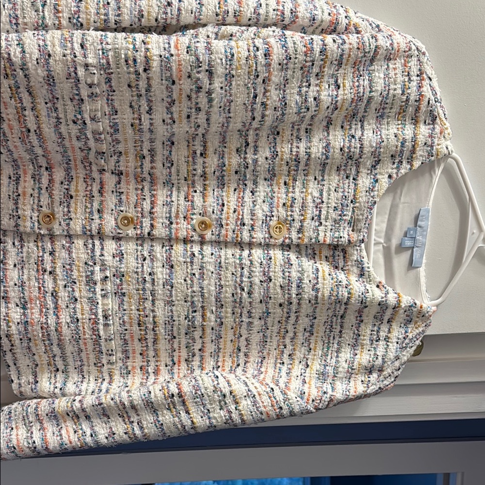 Hill house Multicolor Tweed Button-Down Top